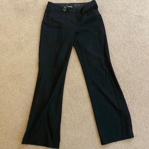 Express Editor Flare Black Mid Rise Pants - 6R